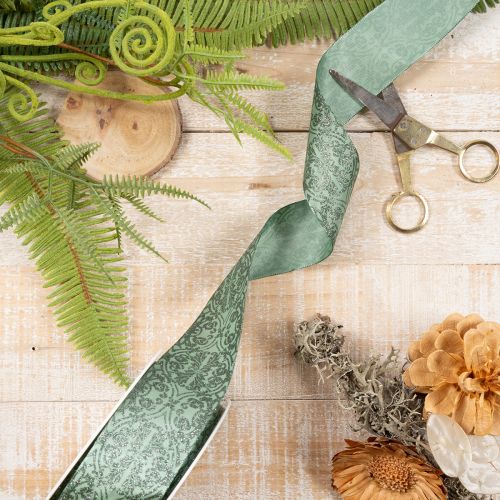 Fita para presentes com padrão clássico para laços e decoração, 40 mm x 15 m | Floristik24.pt