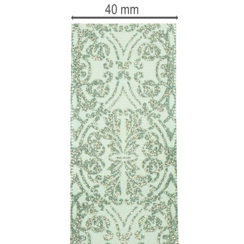 Fita para presentes com padrão clássico para laços e decoração, 40 mm x 15 m | Floristik24.pt