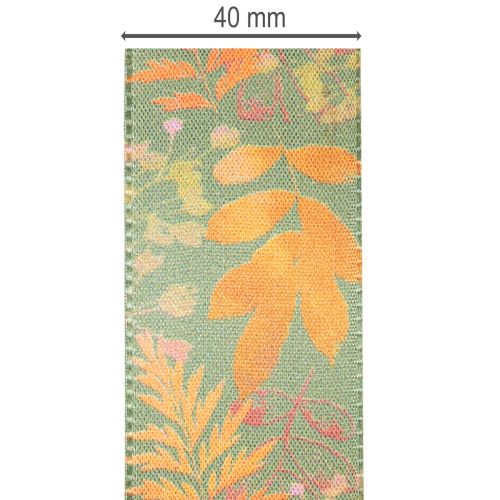 Fita decorativa com motivo de folha, decoração de outono, 40 mm x 15 m | Floristik24.pt