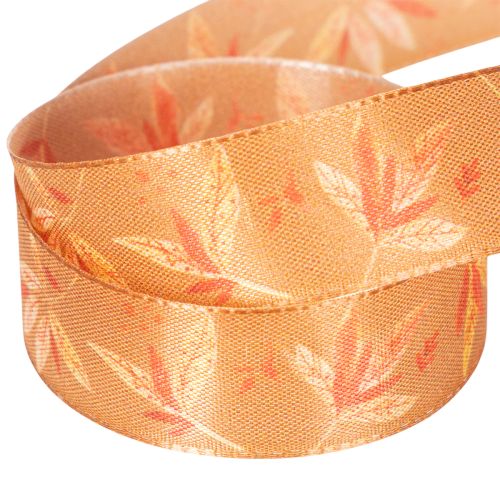 Fita de presente com estampa de outono e folhas para embalagens criativas, 25 mm x 18 m | Floristik24.pt