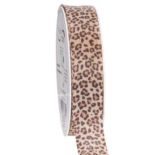 Fita para presentes com estampa animal de leopardo, 25 mm de largura, 18 m de comprimento. comprar | Floristik24.pt