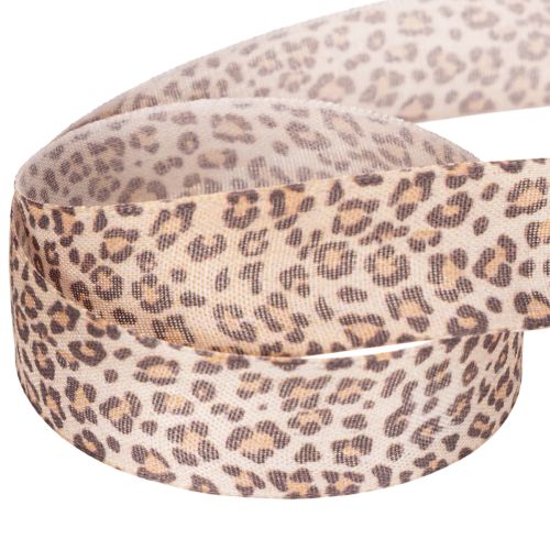 Fita para presentes com estampa animal de leopardo, 25 mm de largura, 18 m de comprimento. | Floristik24.pt
