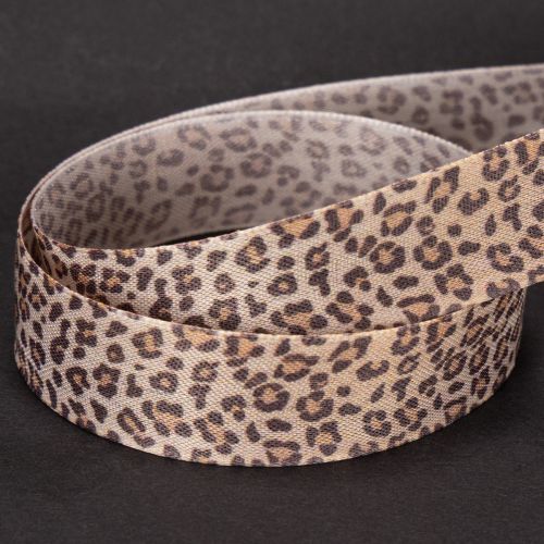 Fita para presentes com estampa animal de leopardo, 25 mm de largura, 18 m de comprimento. | Floristik24.pt