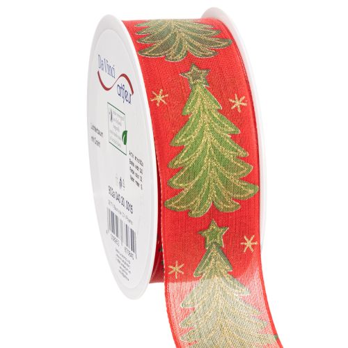 Fita de presente em formato de árvore de Natal com estrelas, 40 mm, 15 m comprar | Floristik24.pt