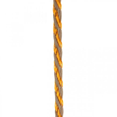 Floristik24 Cordão, cordão para joias, cordão dourado Cores naturais douradas L20m Ø4cm