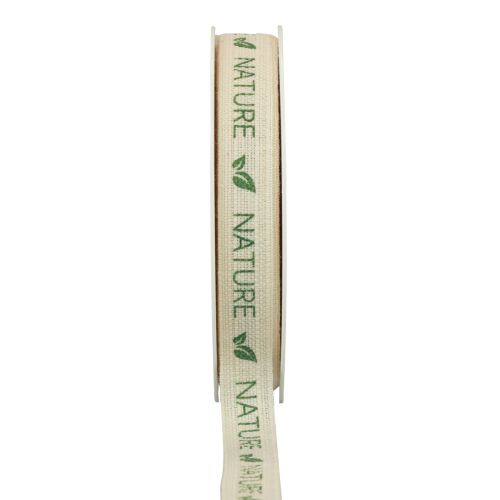 Fita para presente fita decorativa algodão creme natureza 15mm 20m