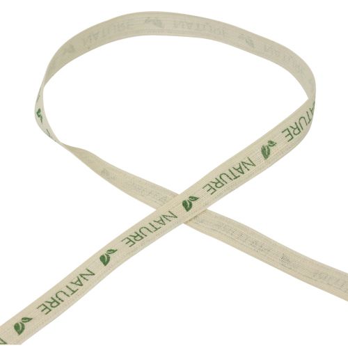 Fita para presente fita decorativa algodão creme natureza 15mm 20m