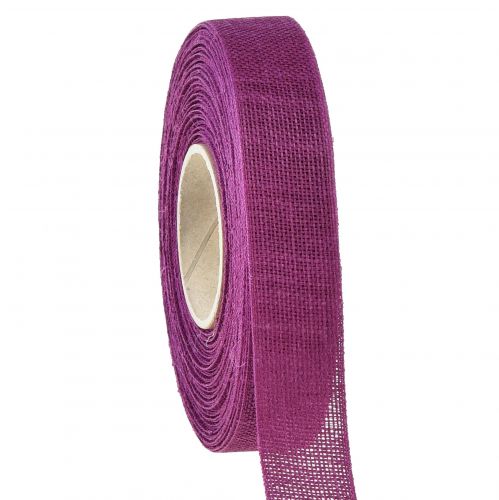 Fita decorativa fita de linho natural berry 25mm 20m