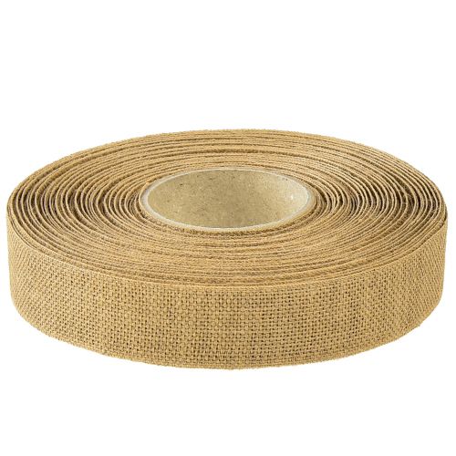 Itens Fita decorativa fita de linho marrom natural 25mm 20m