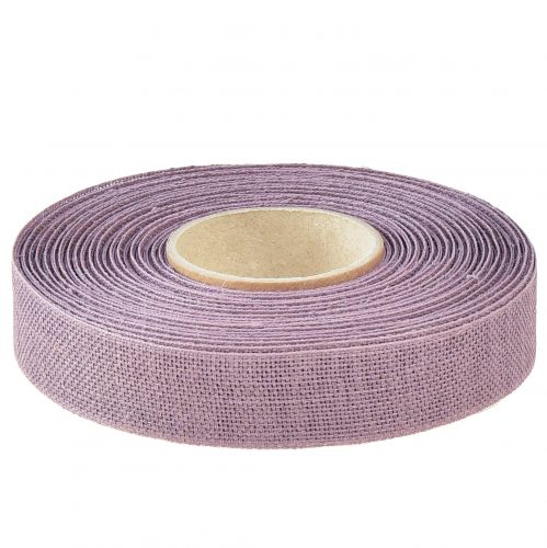 Itens Fita decorativa fita de linho roxo natural 25mm 20m