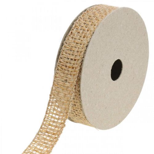 Itens Fita decorativa juta amarela, natureza 25mm Fita decorativa rústica juta 10m