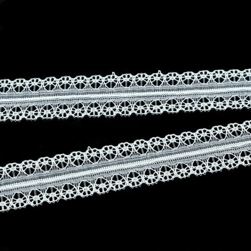 Floristik24 Fita de renda vintage branca 20 mm 20 m
