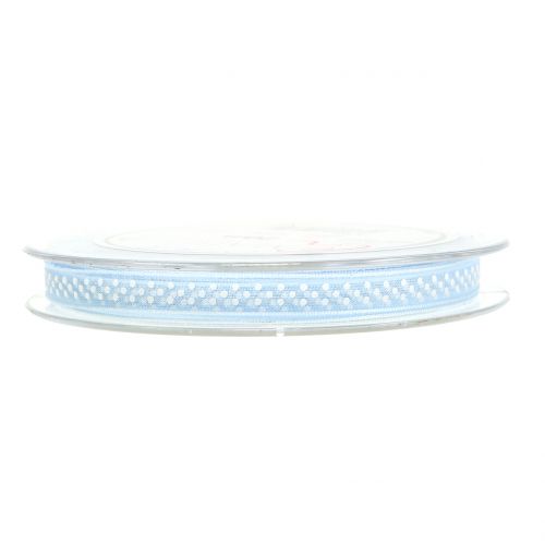 Floristik24 Fita decorativa com pontos azuis 7mm L20m