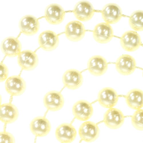 Floristik24 Creme de fita pérola 10mm 6m