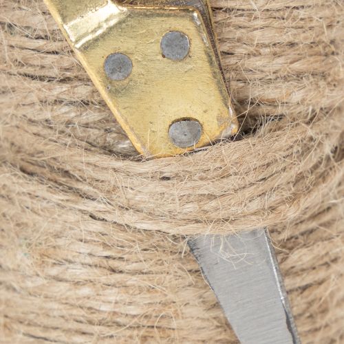 Itens Carretel de fita de juta com tesoura, Ø5cm A8cm, 2 unidades