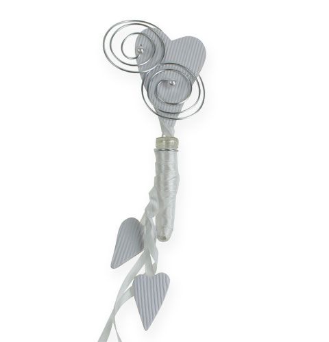 Cabide de banco com tubo e coração de 18cm 6 unidades