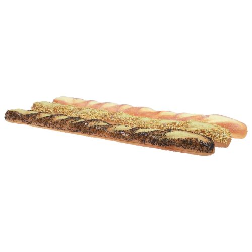 Manequins de comida baguete decoração de padaria sortida 45 cm 3 unidades