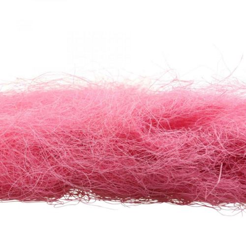 Floristik24 Material para artesanato, capim sisal, material natural rosa 300g