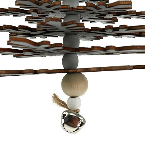 Floristik24 Árvore para pendurar prata com sino 40cm