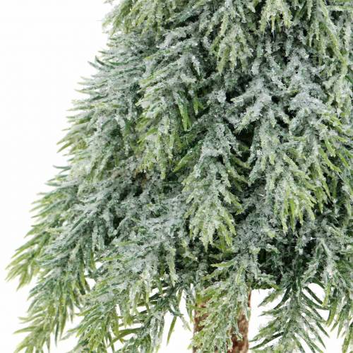 Floristik24 Árvore de Natal Deco verde nevado, branco 56cm