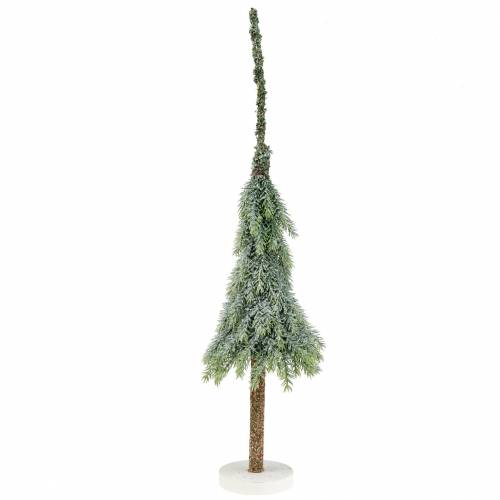 Floristik24 Árvore de Natal Deco verde nevado, branco 56cm