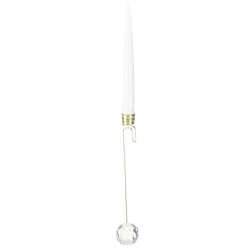 Velas de árvore LED velas de bastão com luz amarela cristal 31cm 10 peças