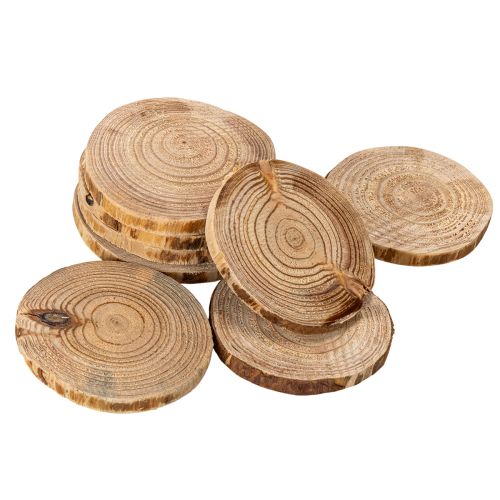Fatias redondas de madeira natural para decoração e artesanato, 6 cm, 300 g