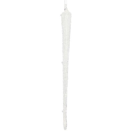 Decoração de árvore de Natal em vidro com pingente de gelo para pendurar 19 cm 3 peças