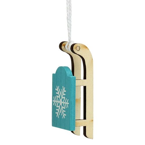 Floristik24 As decorações das árvores misturam 3,5 cm - 7,5 cm azul, branco 12 unidades