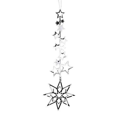 Floristik24 Decoração de árvore estrela 20cm prata 1p