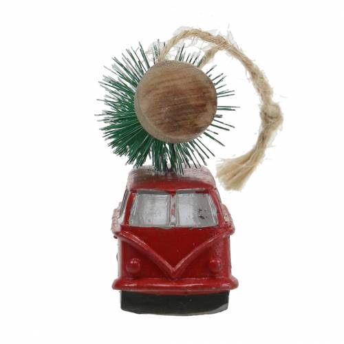 Floristik24 Carro de decoração de árvore com abeto de 6,5 cm para pendurar 4 unidades