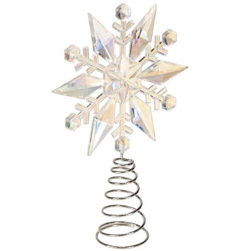 Floristik24 Decoração de topo de árvore de Natal com floco de neve Ø14,5cm
