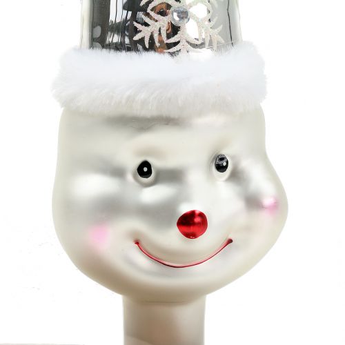 Floristik24 Boneco de neve de vidro topo de árvore 30cm