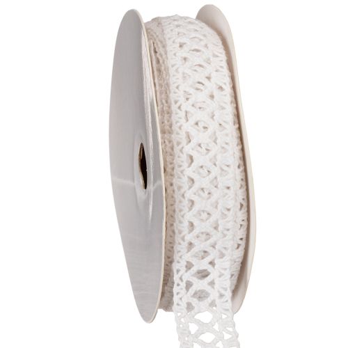 Fita de renda decorativa, algodão, para design criativo, 18mm, 10m comprar | Floristik24.pt