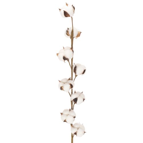 Itens Ramo artificial de algodão com 8 flores naturais, 78 cm