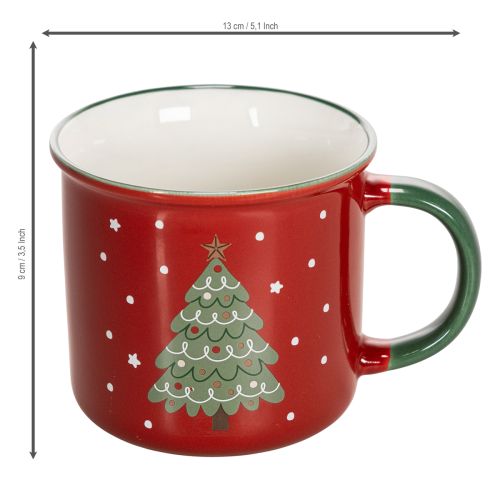 Caneca de Natal com motivo de árvore de Natal, 9 cm | Floristik24.pt