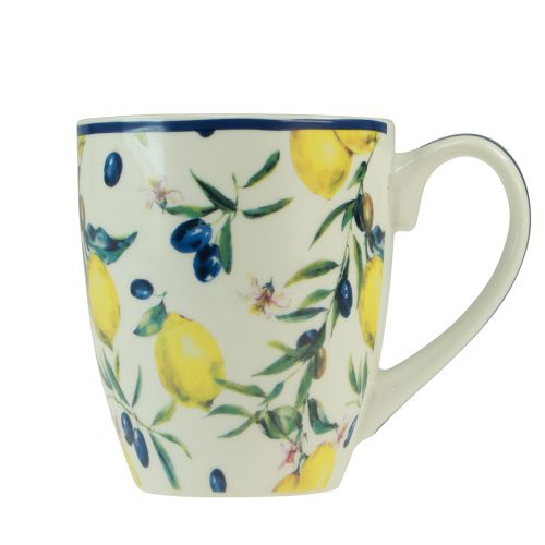 Floristik24 Caneca azeitonas e limões copo cerâmica 10,5cm