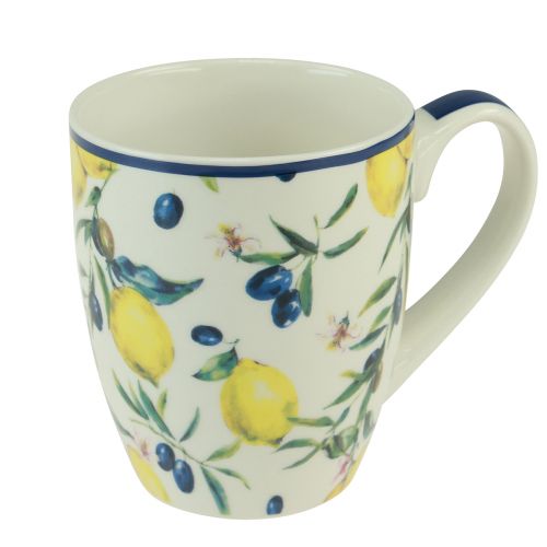Floristik24 Caneca azeitonas e limões copo cerâmica 10,5cm