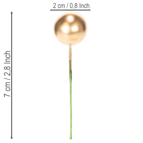 Bolas artificiais de physalis em arame para arranjos festivos, 2 cm, 48 peças | Floristik24.pt