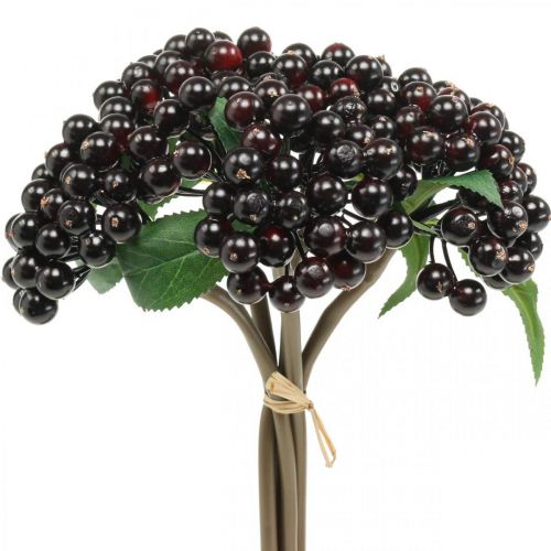 Itens Berry ramo vermelho preto artificial deco coroa de outono 25 cm 5 peças em bando