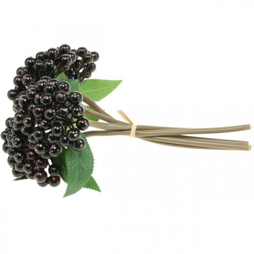 Floristik24 Berry ramo vermelho preto artificial deco coroa de outono 25 cm 5 peças em bando
