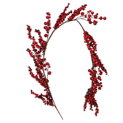 Floristik24 Guirlanda de frutas vermelhas Guirlanda artificial com frutas vermelhas 130cm