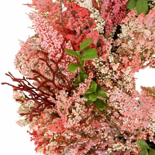 Floristik24 Grinalda de urze rosa artificial Ø48cm