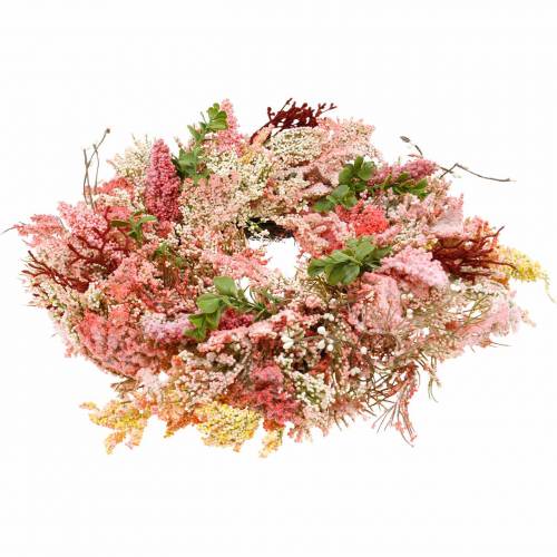 Floristik24 Grinalda de urze rosa artificial Ø48cm