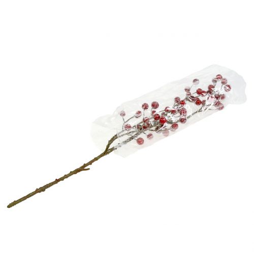 Floristik24 Ramo de baga vermelho gelado 52 cm