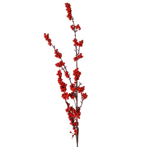 Floristik24 Ramo de baga ramo decorativo vermelho bagas vermelhas artificiais 115 cm