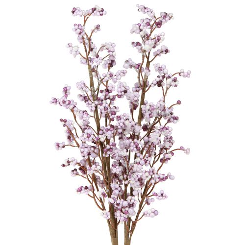 Floristik24 Ramo de baga Ramo de Natal roxo branco geada C60cm 2 unid.