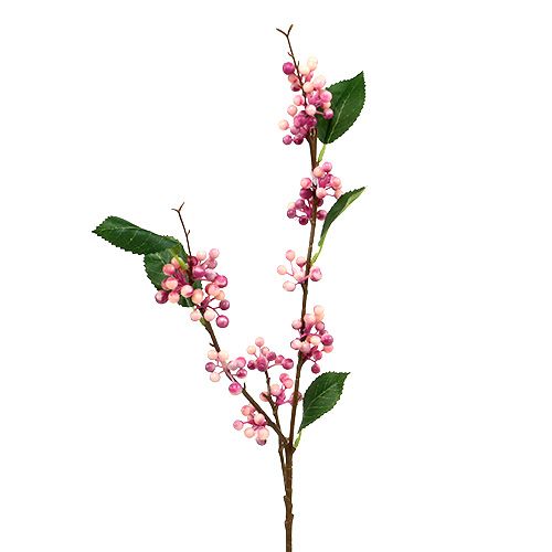 Floristik24 Ramo de baga rosa-lilás artificial 64 cm 6 unidades