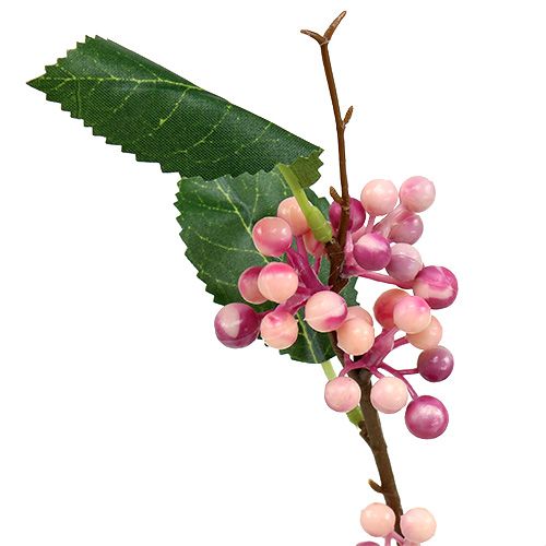 Itens Ramo de baga rosa-lilás artificial 64 cm 6 unidades