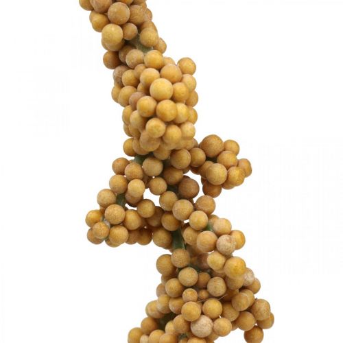 Floristik24 Ramo de bagas artificiais Ramo deco bagas deco amarelo L80cm